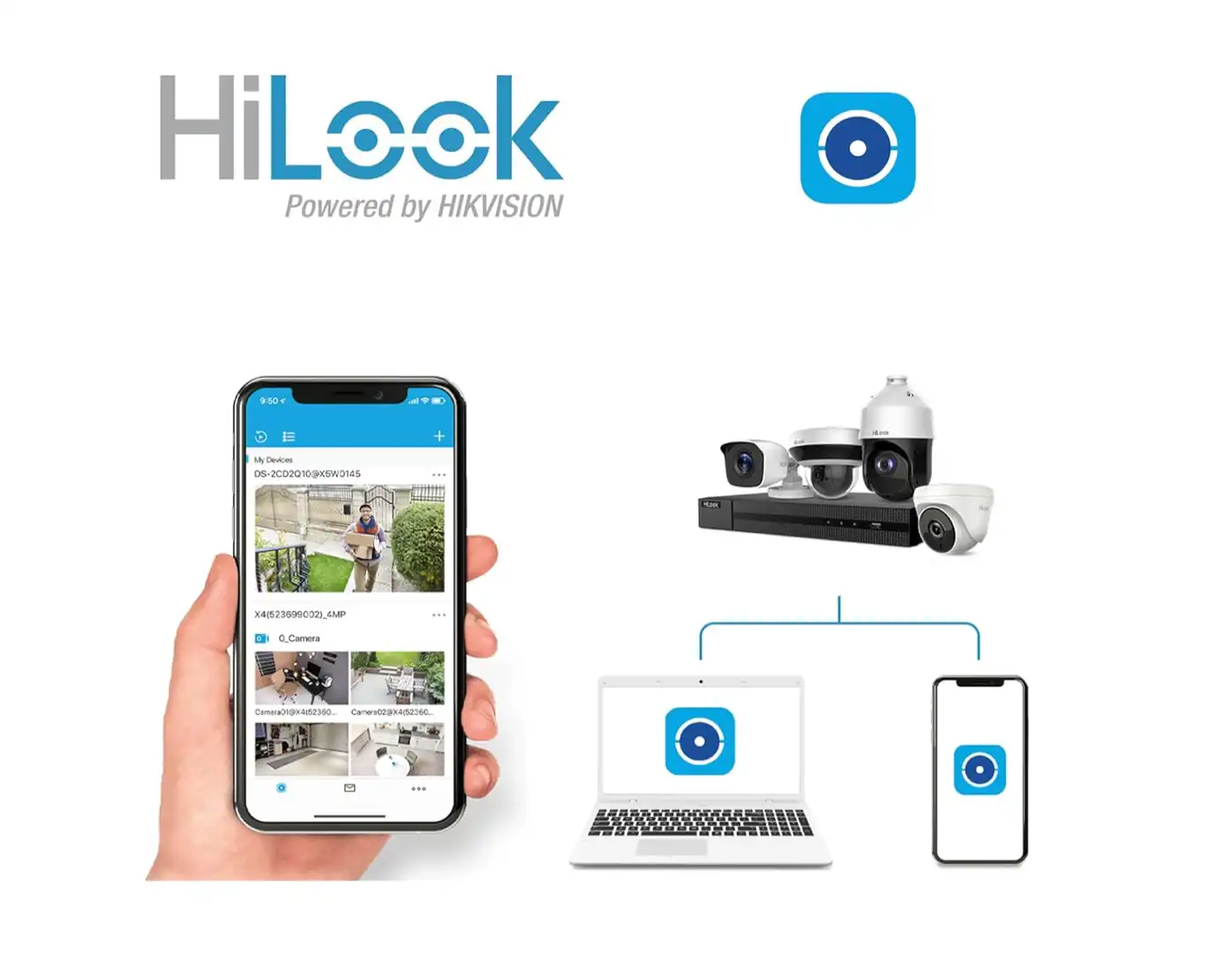 HIKVISION 16 Channel DVR with 5 MP 8 Bullet & 8 Dome Cameras with Audio Recording + 4 TB HDD + (3+1) Cable roll + 16 CH Power Supply + USEWELL BNC & DC Full Combo Kit with CCTV Rack - Image 6